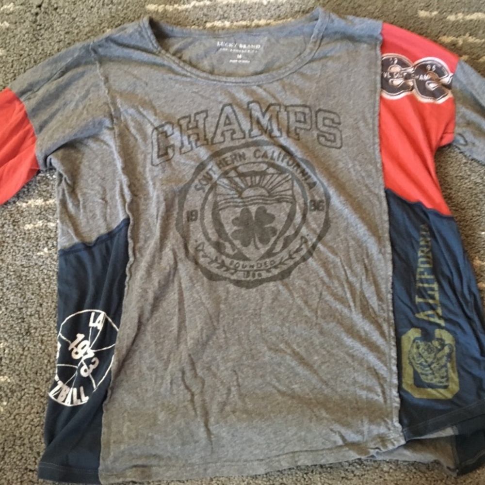 Lucky brand 3/4 sleeve graphic tee